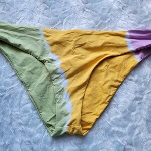 L*Space Bikini Bottom Women's XL Tie-Dye Orange Green Swimwear by Revolve NWT